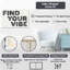 Inspiré «Find Your Vibe», art textuel mural sur toile