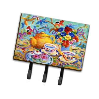 Metal Wall Organizer with Key Hooks