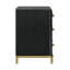 Table de chevet 3 tiroirs noire