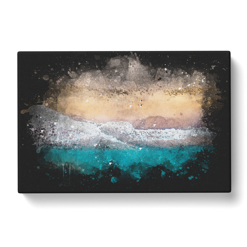 Walking upon a Beach in Corfu Greece - Wrapped Canvas, 35cm H x 50cm W x 3cm D
