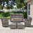 6-Piece Outdoor Wicker Sofa Conversation Set With Swivel Rockers And Fire Pit-1971195236-1971195235