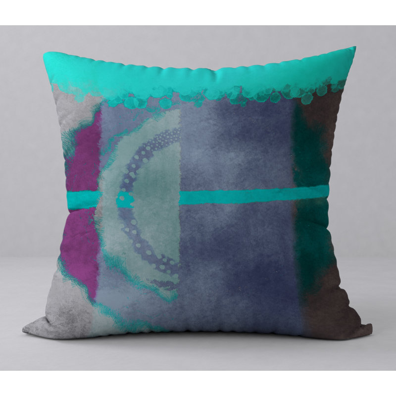 Abstract Reversible Throw Pillow, 20" H x 20" W