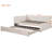 Upholstered L-Shaped Upholstered Daybed With Pop Up Trundle And USB Ports-1488193850