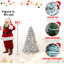 Arbre de Noël enneigé 6 pi avec 350 lumières UL colorées et 36 pommes de pin naturelles - 888 pointes en PVC enneigées-329600332