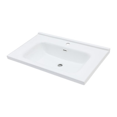 Comptoir de meuble-lavabo rectangulaire en céramique blanc L 32 po x l 20 po (comptoir seulement)