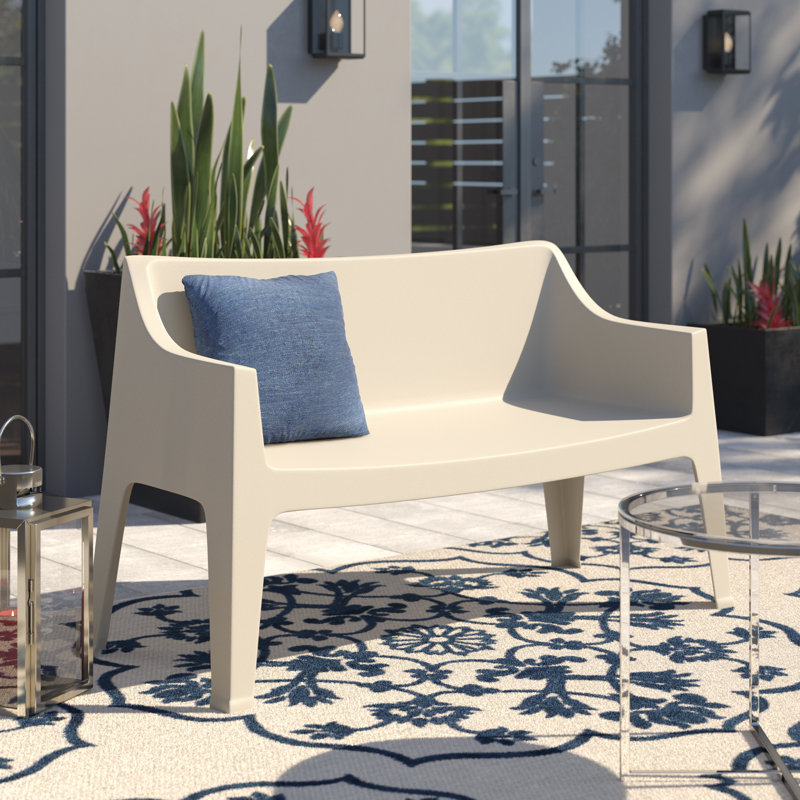 Plastic Bench, Dove Grey