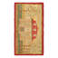 Antique Hooked Rug In Beige-Cream Mansion Pictorial - Rug & Kilim