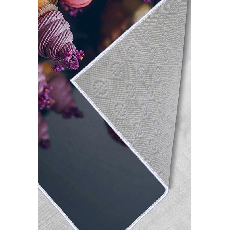 Stylish Woven Carpet (4.6 x 7.2 ft), 100% Polyester, 0.3 in Pile Height | Antibacterial & Non-Slip Underside, Machine Washable | Durable with 3D Digital Printing, Perfect for Living Room & Bedroom Decor