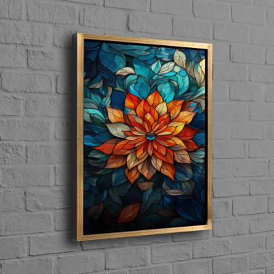 Impression sur vitrail bleu sur toile de coton pour décoration intérieure idéale pour les mariages et comme cadeau coloré