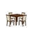 5-Pc Dining Set Consist of a Square Dining Table and 4 Upholstered chairs - Antique Walnut finish