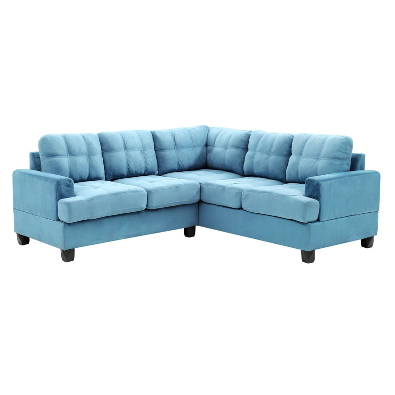 Transitional Micro Suede Sofa - Removable Backs/Arms, Reversible Chaise & Kiln-Dried Frame