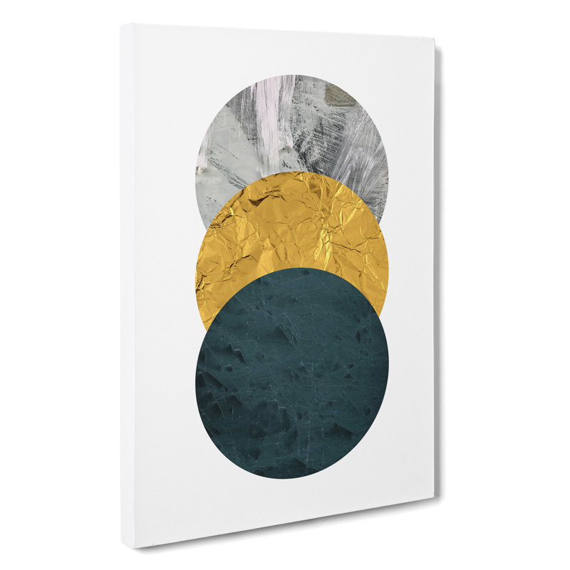 Textured Shapes No.1 - Wrapped Canvas, 76cm H x 50cm W x 3cm D