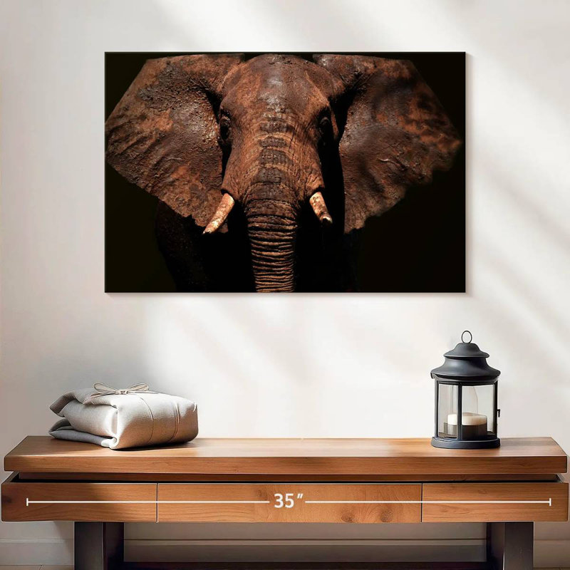 Brampt Aged Elephant, 20" H x 30" W