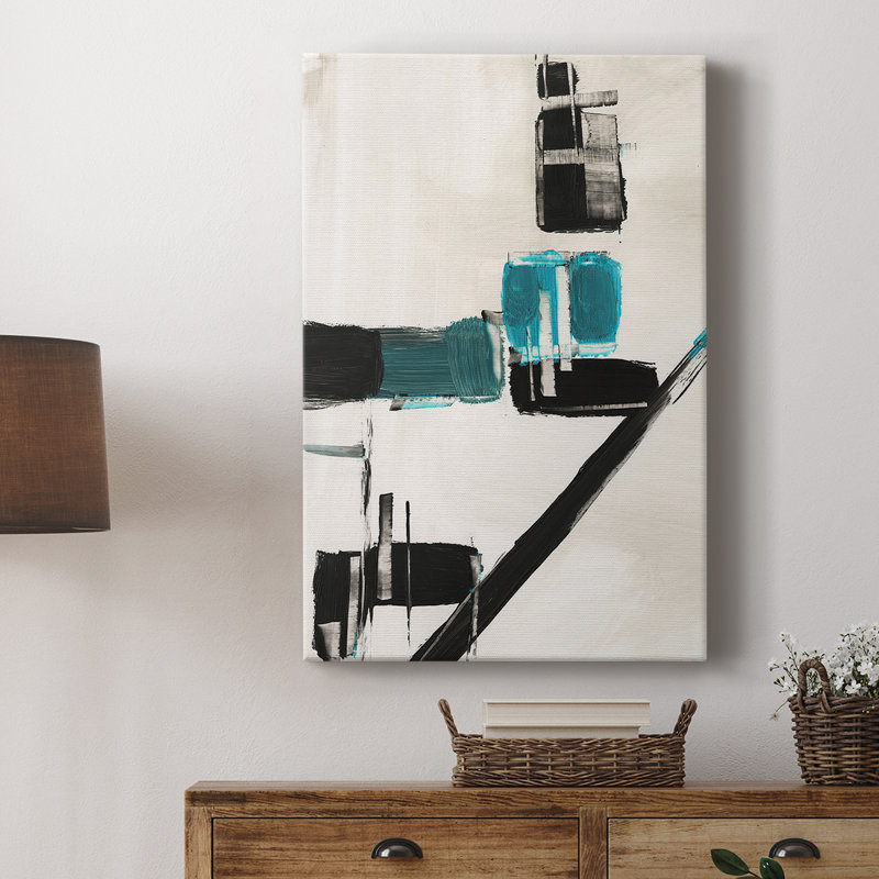 Geometry Notes I -Custom Wrapped Gallery Cavas, 18" H x 12" W