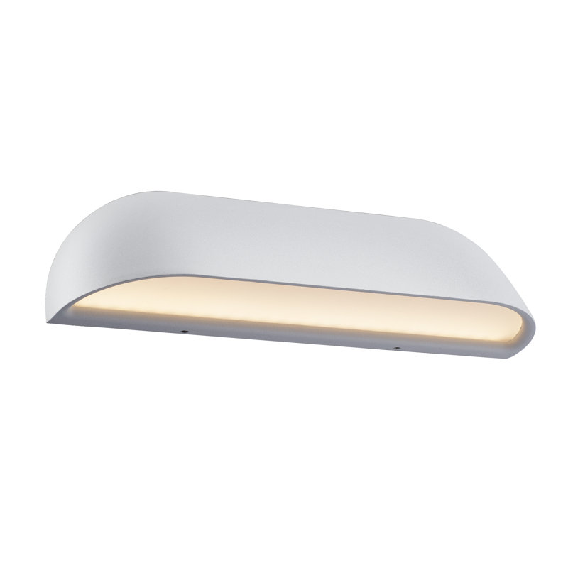 Design For The People - Nordlux 6.8cm H Integrated LED Outdoor Flush Mount, 6.8cm H x 26cm W x 6.8cm D, White