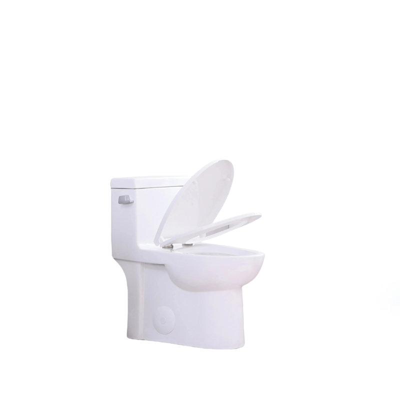 Water Saving 1.28 Toilet, Elongated Comfortable Version, Seat, 1000 Gram Flushing, Gloss White 003S, Floor Mounted Bathroom Facility Side- Height, Flushing Score, Glossy Mount