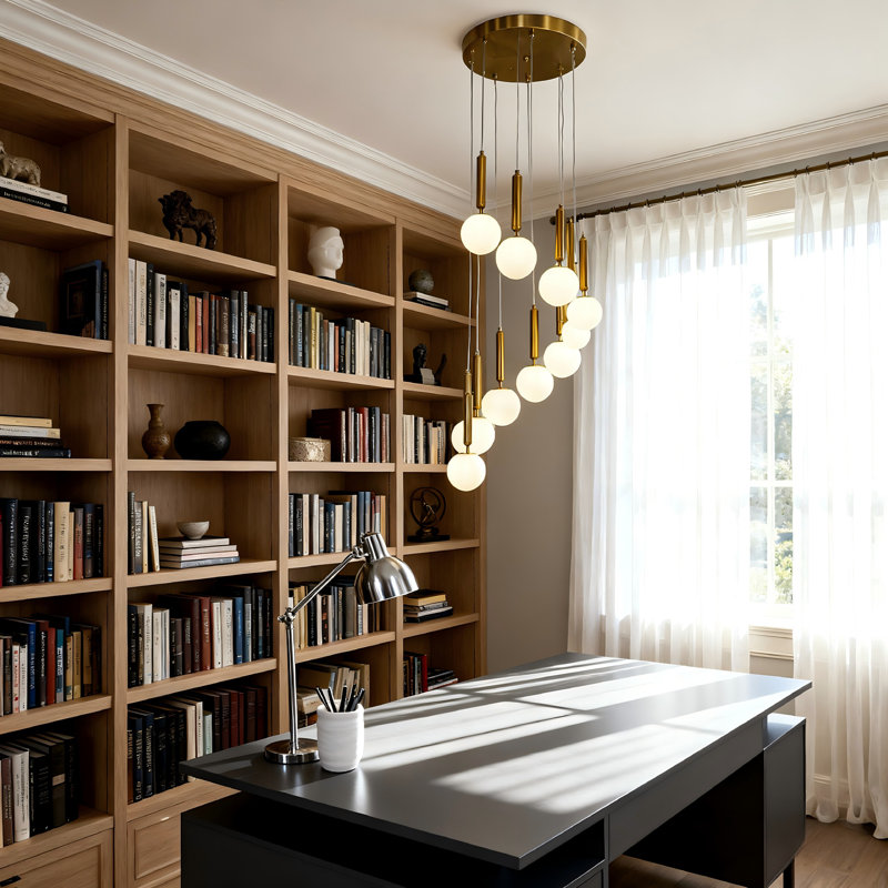 9 - Light Modern Dimmable Cluster Chandelier