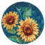 Ensemble de 4 grandes assiettes Golden Sunflowers