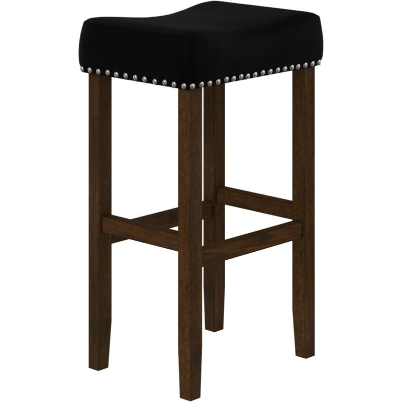 Tabouret de bar Hylie, Noir/brun foncé, Tabouret de bar (siège d'une hauteur de 29 po)