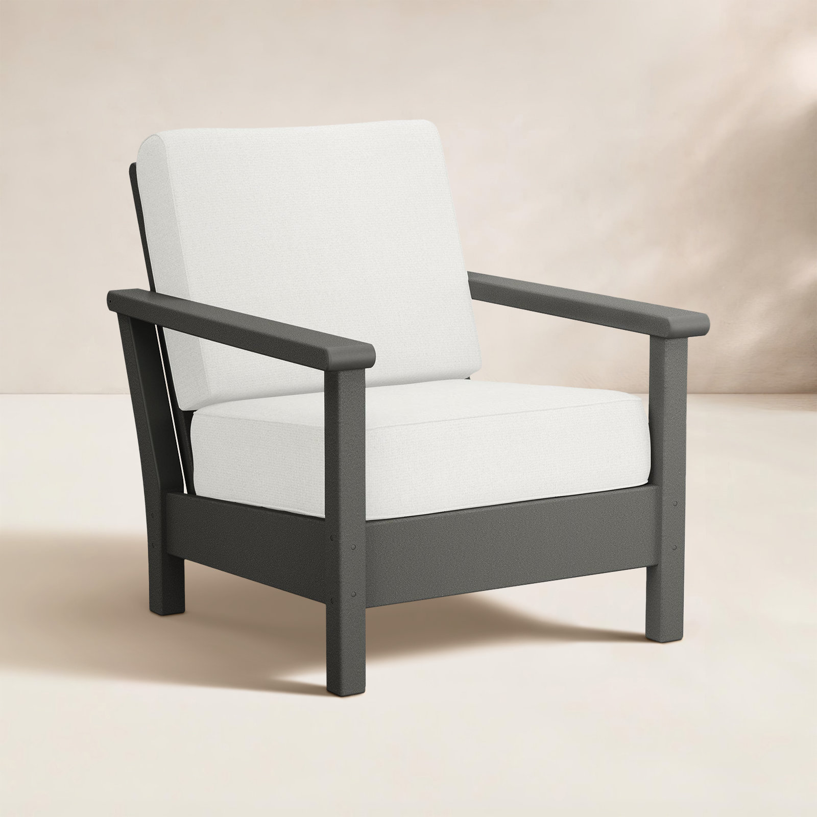 Harbour Patio Lounge Chair, Natural, Slate Grey