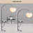 White Feather Floor Lamp with Table