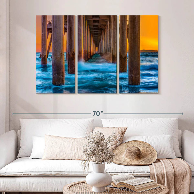 Hunting beach pier Aletra, H 32 po x l 50 po