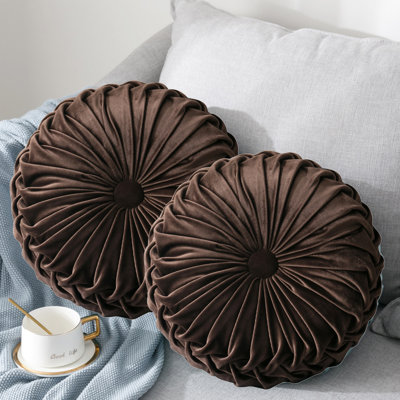 Buttons Velvet Throw Pillow