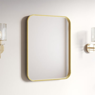 Stylish Aluminum Framed Mirror with Rounded Corner for Elegant Home Decor