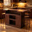 Table de bar ou armoire à vin H 41,35 po - brun antique