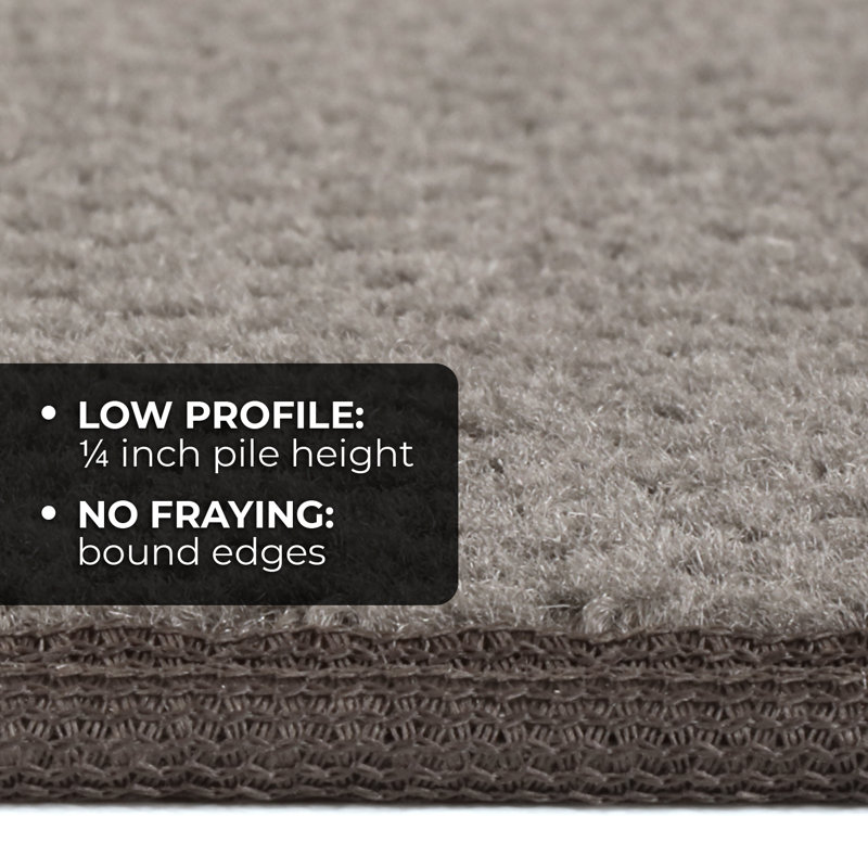 Pantela Skid-Resistant Carpet Indoor Area Rug Floor Mat - Gray, Square 6'
