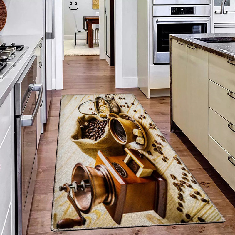 Modern Non Slip Rugs Fruit Mat Kitchen Carpet Hallway Floor Runner Rug Machine Washable Kitchen Door Mat