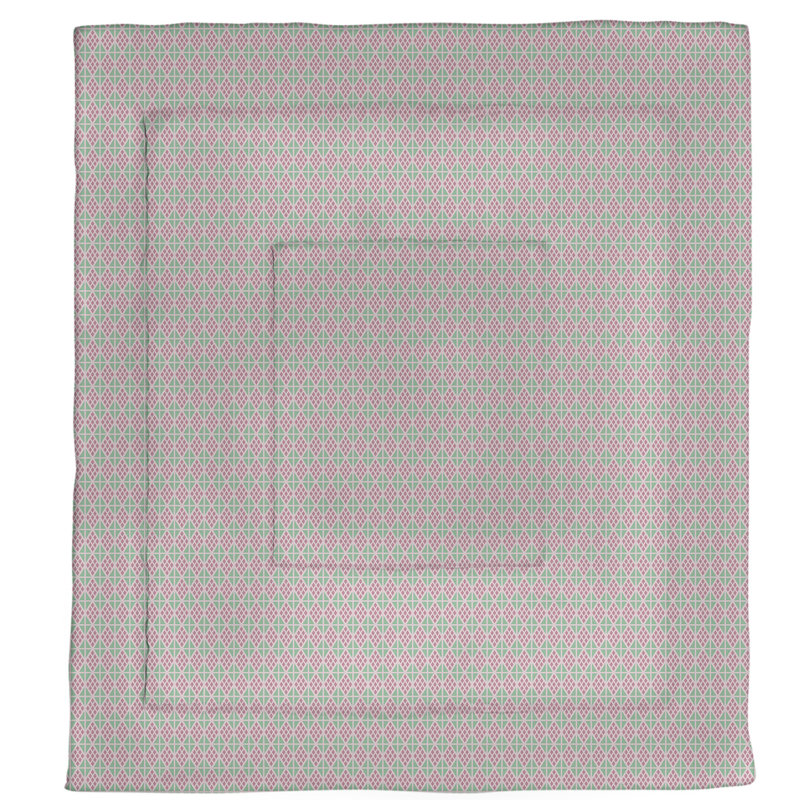 Édredon simple réversible Katelyn Elizabeth Diamonds, Édredon grand, Rose / sarcelle