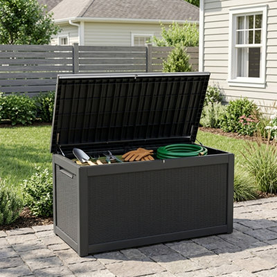 Yardgrace 320 Gallons Water Resistant Resin Lockable Deck Box