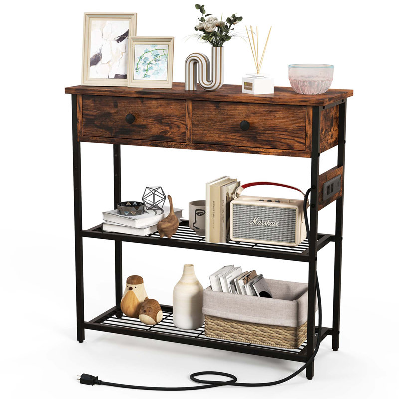Amarius 32'' Console Table, Rustic Brown