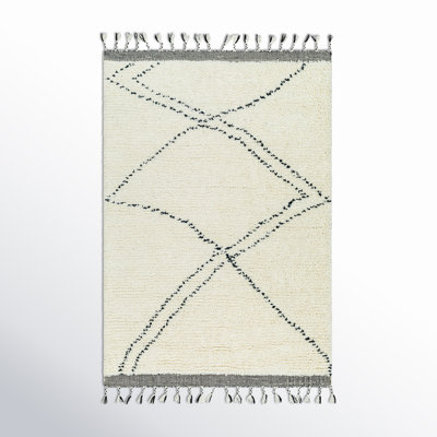 Meti Handmade Wool White Rug