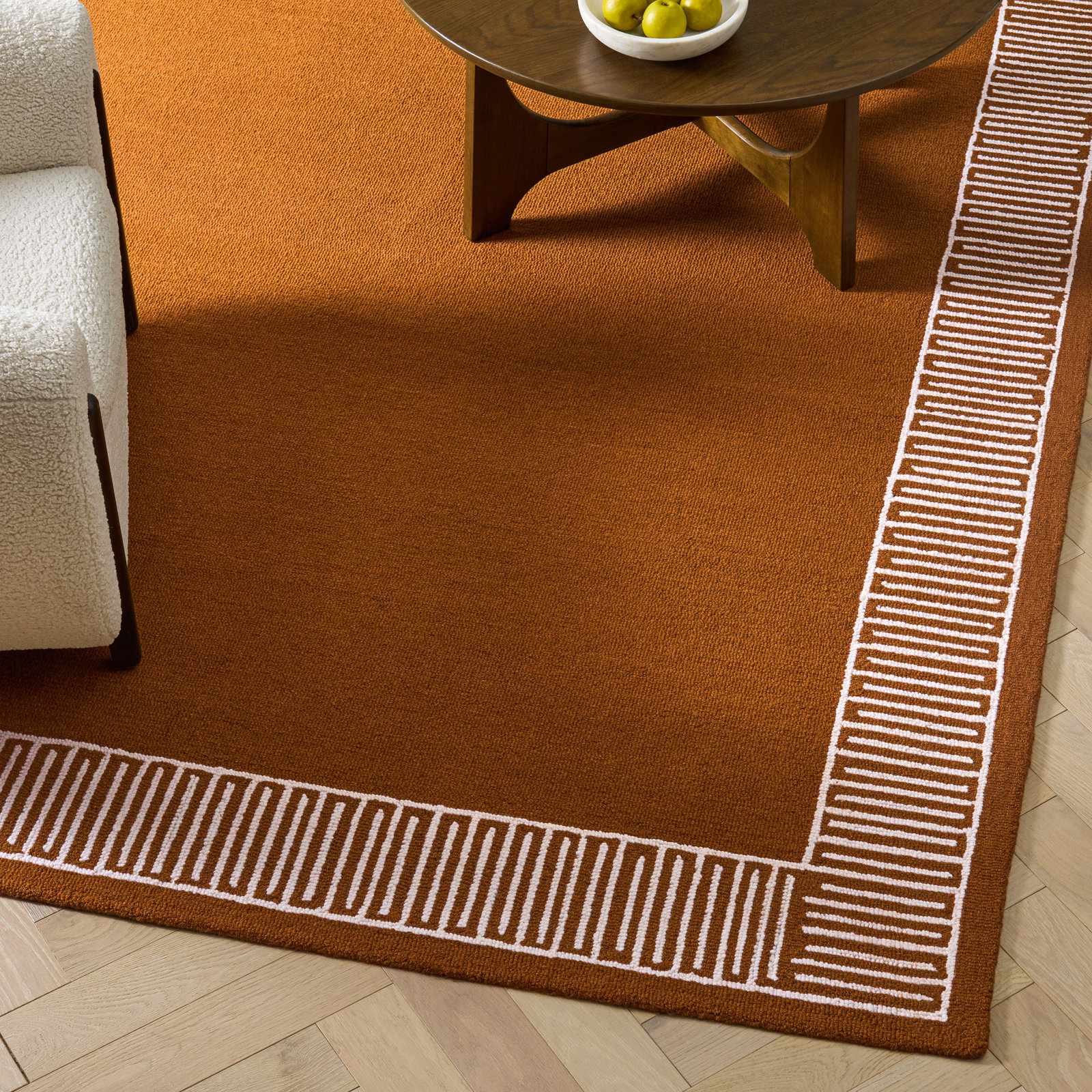 Hand-Tufted Geometric Wool Rug, Rectangle 8' x 10'