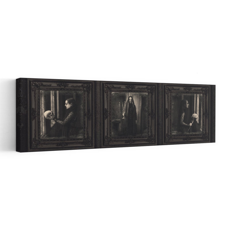 Art mural contemporain fleurs mortes, H 48 po x l 16 po