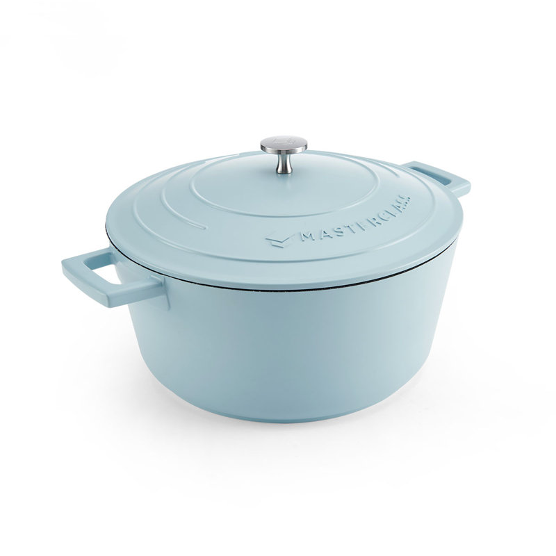 MasterClass Cast Aluminum Round Casserole, 37cm / 5L, Blue Sky
