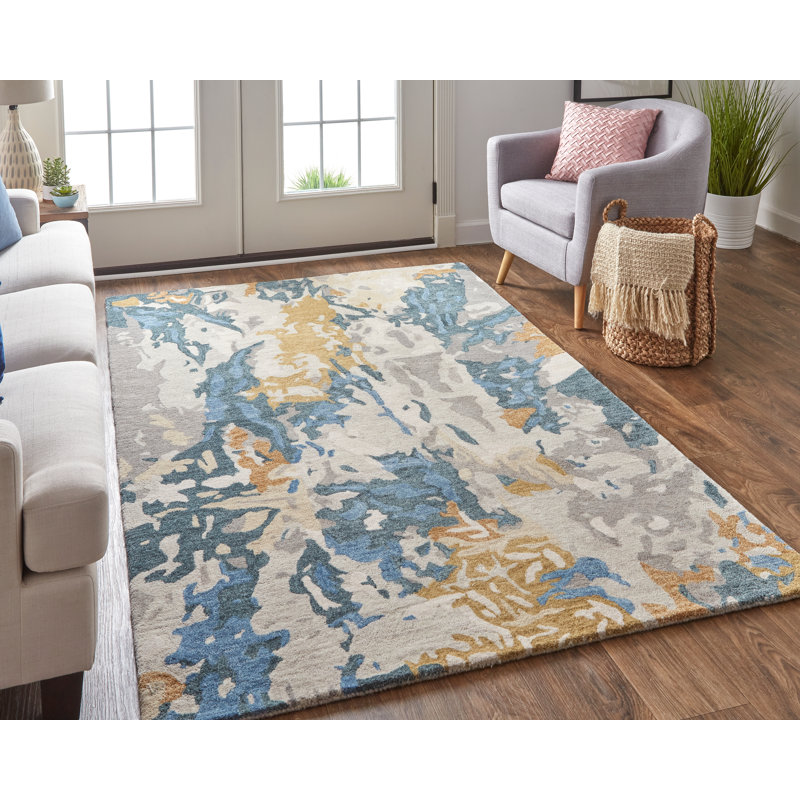 Tapis rectangulaire en laine 12 pi x 15 pi Breayla