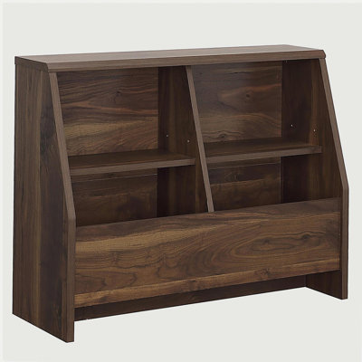 Mid-Century Modern Bookcase, Brown finish