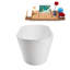 1369.1mm x 744.2mm Soaking Acrylic Bathtub-1801142202