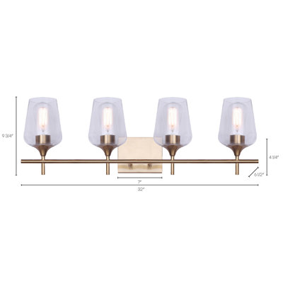 Éclairage pour meuble-lavabo 4 lumières Abbiss