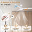Ventilateur de plafond intelligent à 3 pales intérieur / extérieur avec lumière DEL, télécommande et contrôle WiFi / Alexa, moteur à courant continu silencieux, à intensité variable, pales réversibles-112578524-112578525