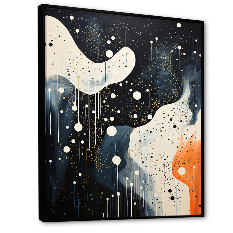 Collage moderne de scènes marines profondes - reproductions d'art abstrait, Cadre flottant noir, H 32 po x l 24 po x P 1 po
