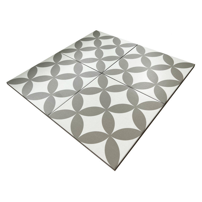 8" x 8" Porcelain Singular Wall & Floor Tile, Gray
