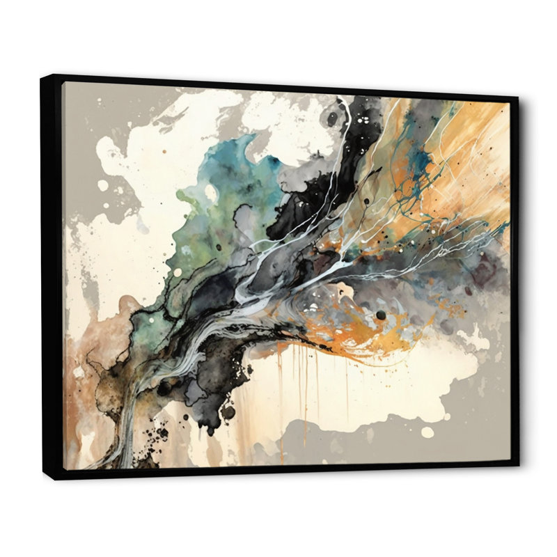 «Jazz Rhythms in Shades of Grey IV», reproduction sur toile, H 30 po x l 40 po x P 1,5 po, Cadre flottant noir