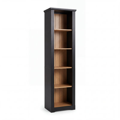 Bibliothèque haute de style moderne, 180 cm (H) x 45 cm (L), tablette étroite à 5 niveaux, tablette cubique pour salon, chambre, bureau, salle d'étude