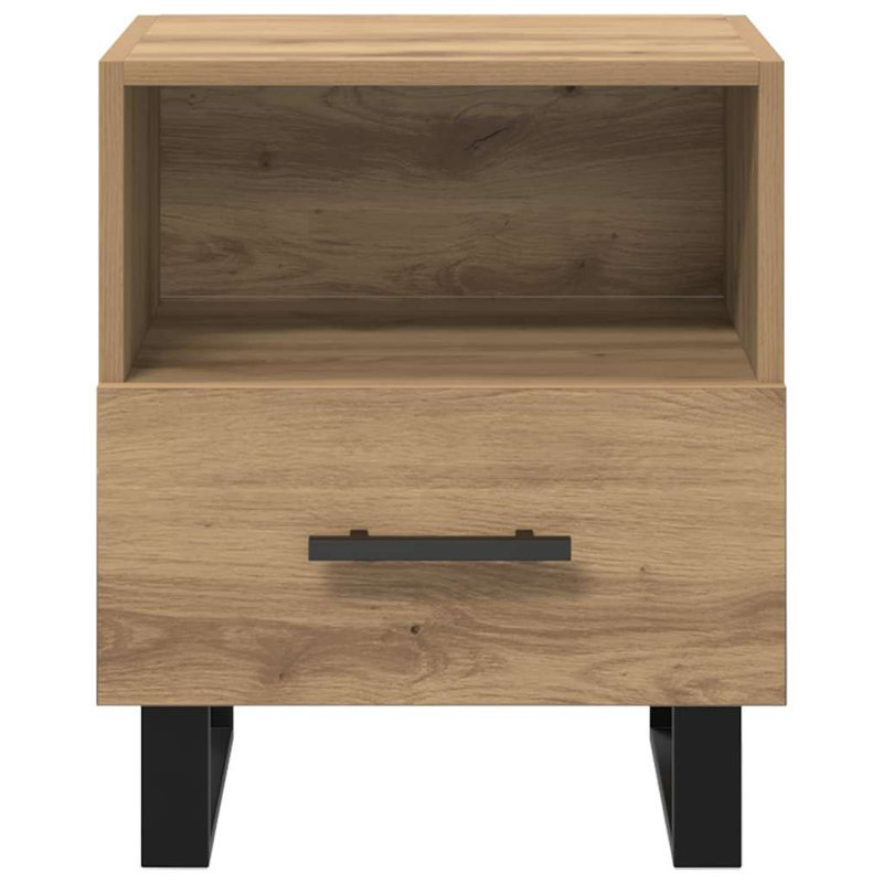 40cm W Manufactured Wood Bedside Table, Artisan Oak