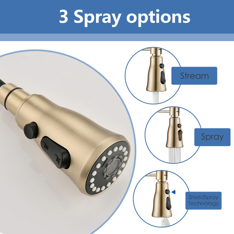 Robinet de cuisine Casa Eclat, Or brossé