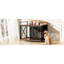 Grands meubles chenil pour chien - Caisse en bois avec rangement, finition brune spacieuse pour chiens-650496304-650496318